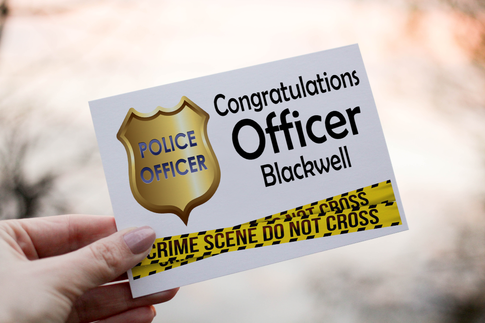 Congratulations Officer Police Graduation Card - Click Image to Close